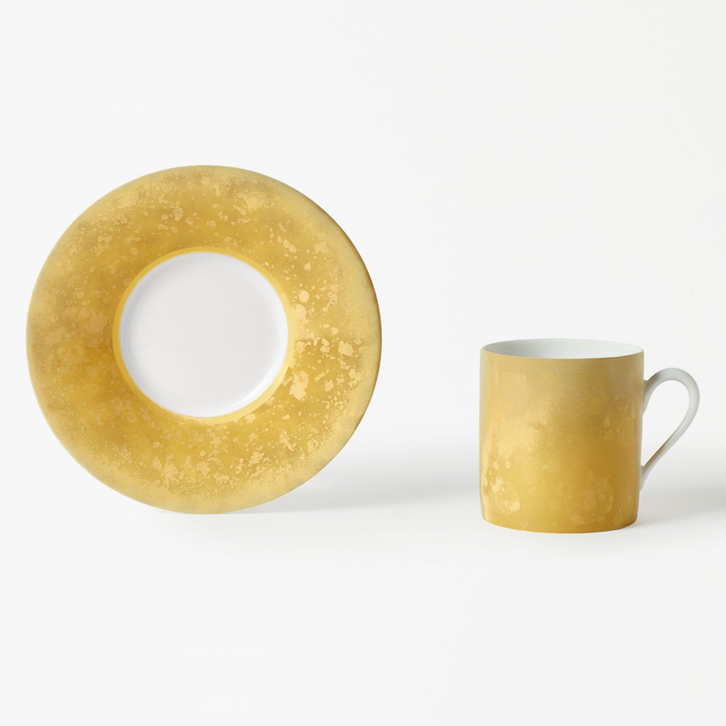 Coffee cup with saucer - Yellow Eclipse