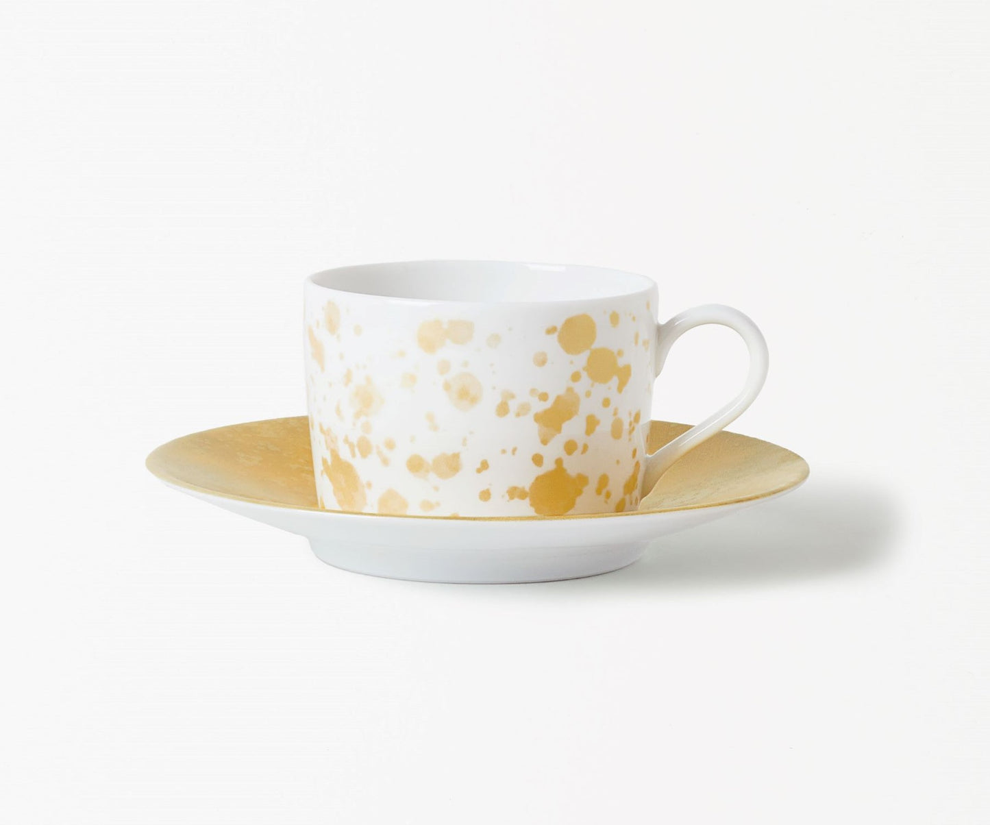 Tea cup with saucer - Yellow Eclipse