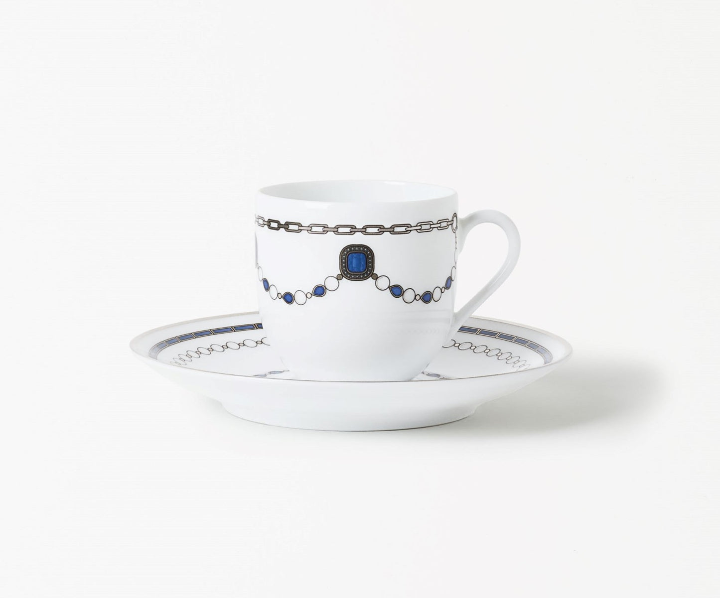 Coffee cup with saucer - Sapphire Jewelry