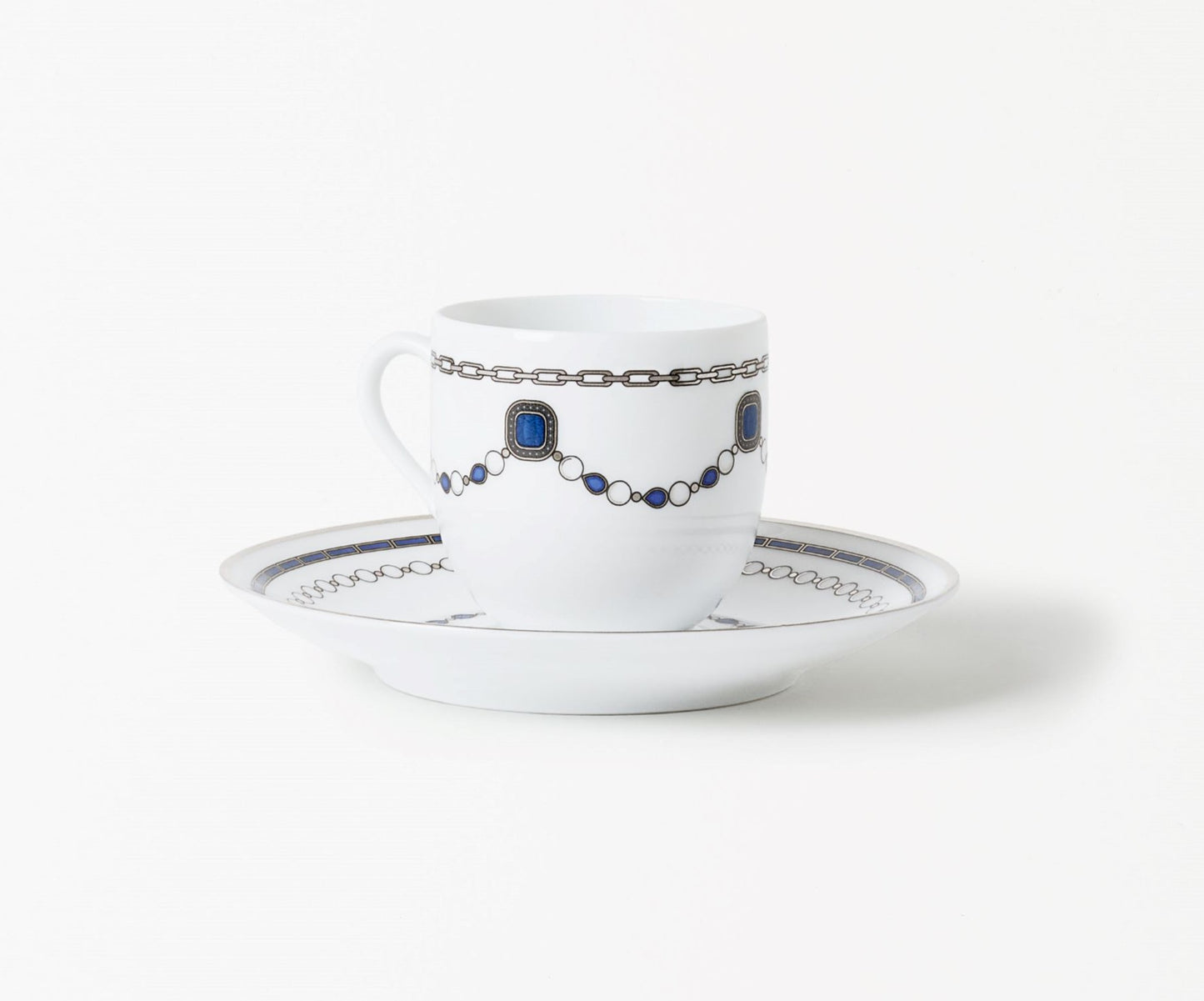 Coffee cup with saucer - Sapphire Jewelry