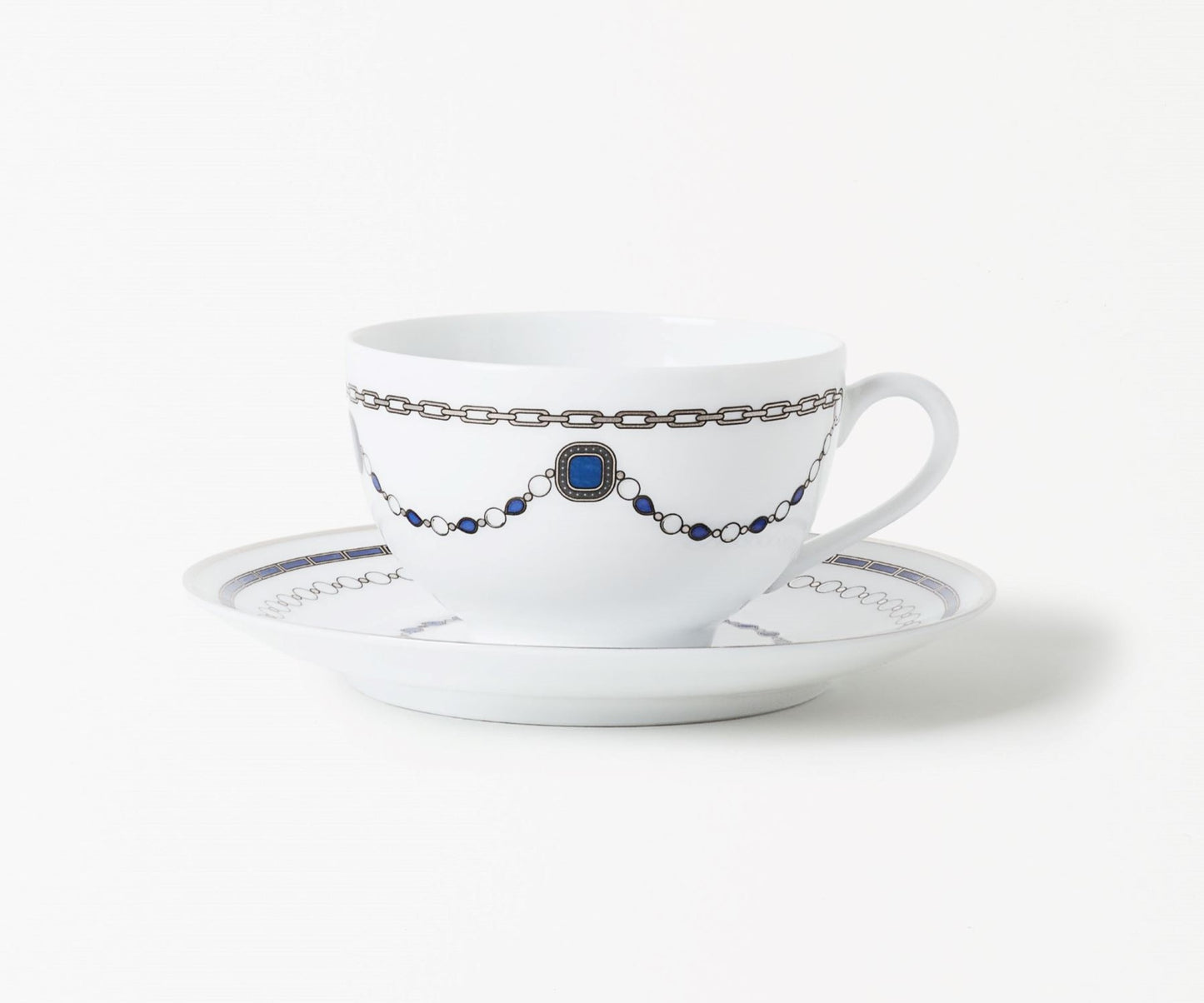 Tea cup with saucer - Sapphire Jewelry