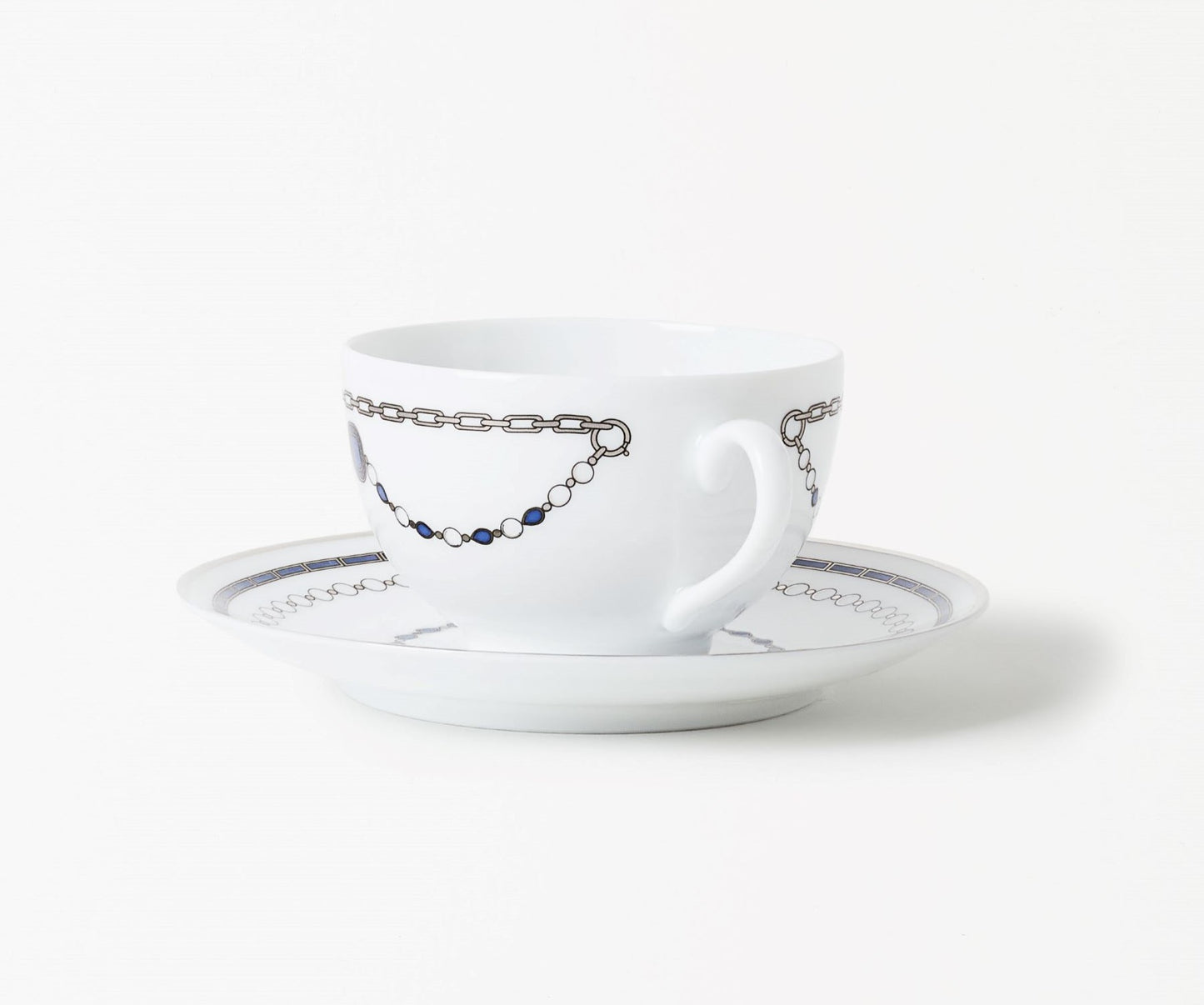 Tea cup with saucer - Sapphire Jewelry