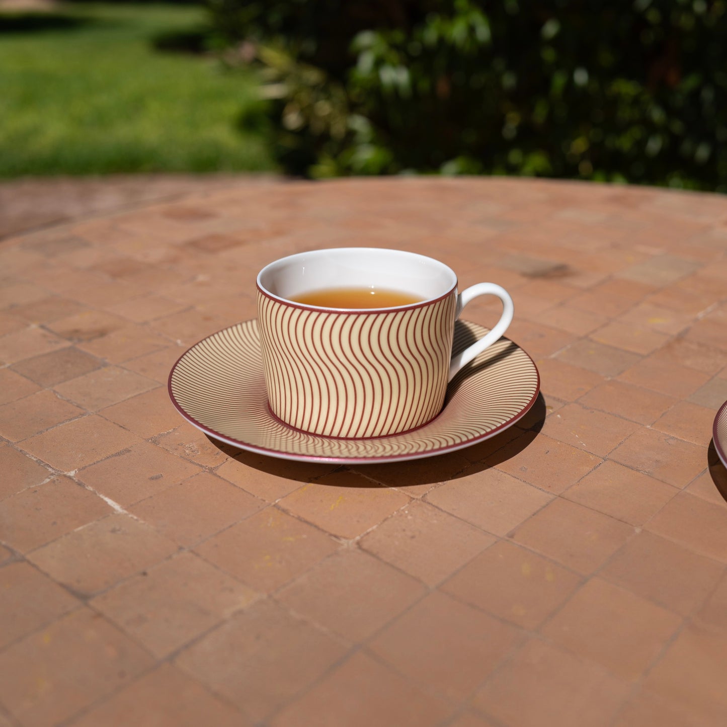 Tasse à thé avec la soucoupe - Illusion Beige