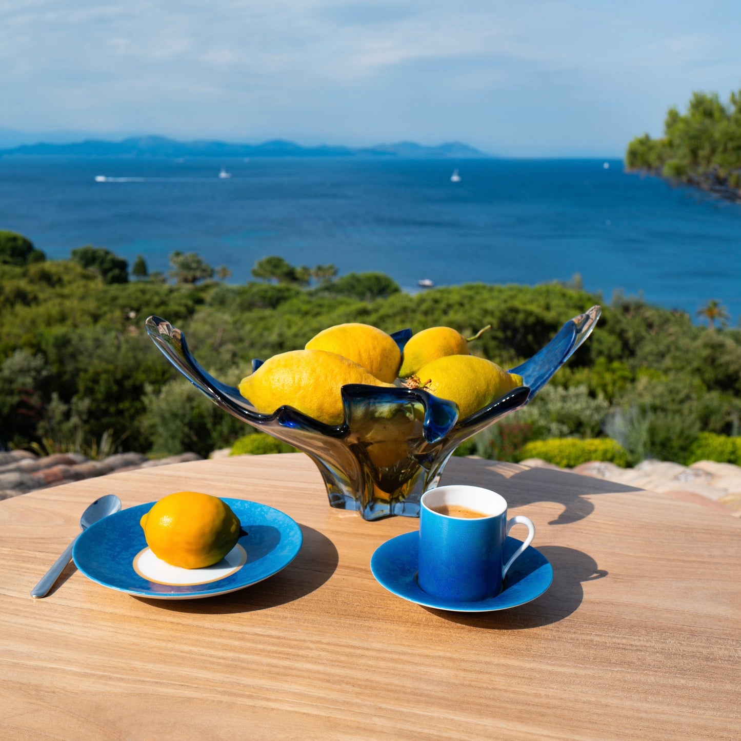 Coffee cup with saucer - Blue Eclipse