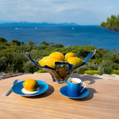 Tasse à café avec la soucoupe - Éclipse Bleue