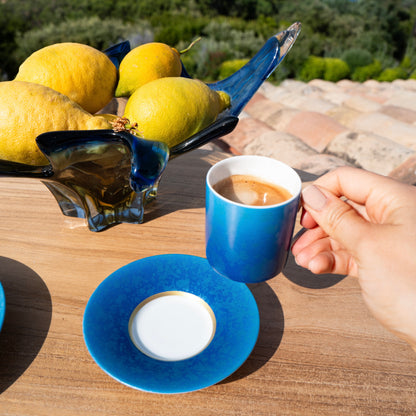 Tasse à café avec la soucoupe - Éclipse Bleue