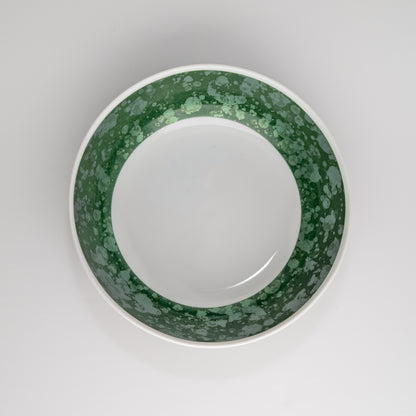 Assiette calotte - Éclipse Verte Filet Blanc