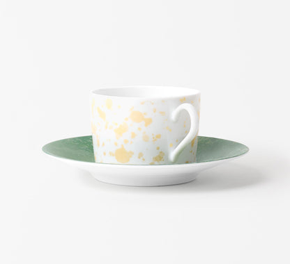 Tasse à thé avec la soucoupe - Éclipse Verte