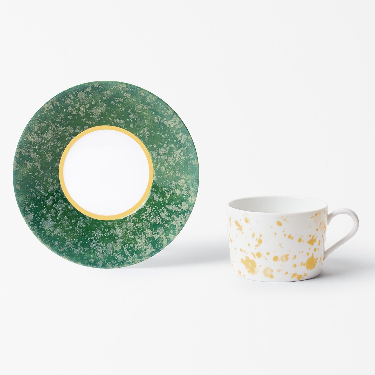 Tasse à thé avec la soucoupe - Éclipse Verte