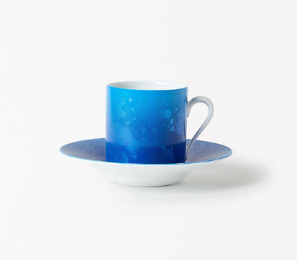 Tasse à café avec la soucoupe - Éclipse Bleue