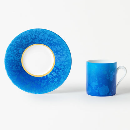 Coffee cup with saucer - Blue Eclipse