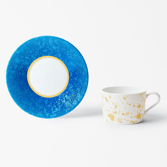 Tea cup with saucer - Blue Eclipse