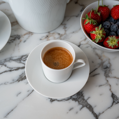 Coffee cup with saucer - White Illusion
