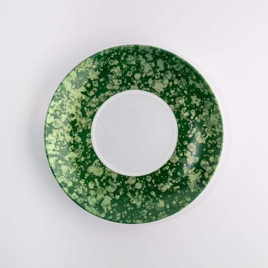 Assiette à dessert - Éclipse Verte Filet Blanc