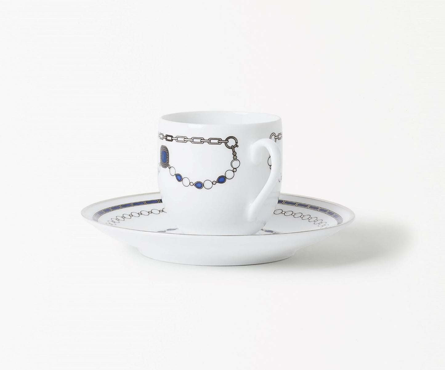 Coffee cup with saucer - Sapphire Jewelry