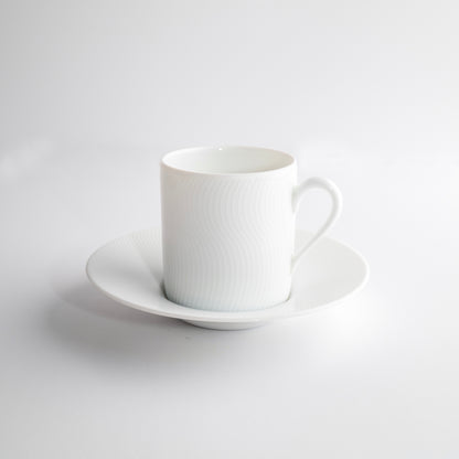 Coffee cup with saucer - White Illusion
